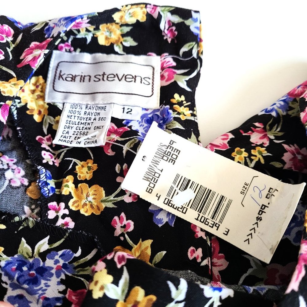 Karin Stevens vintage new with tag floral summer maxi dress. New old stock. - Picture 7 of 11